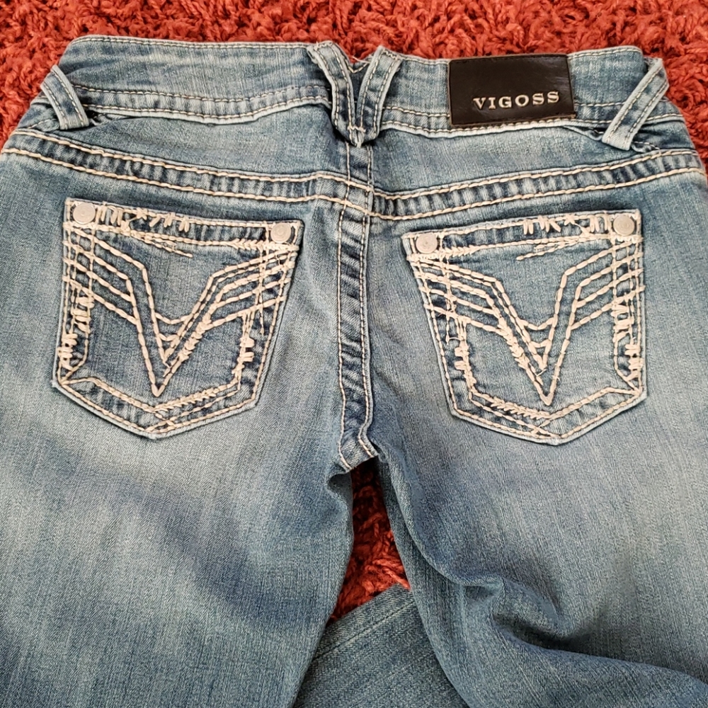 Vigoss The Chelsea Boyfriend Jeans Woman Size 1/2 - Picture 5 of 12